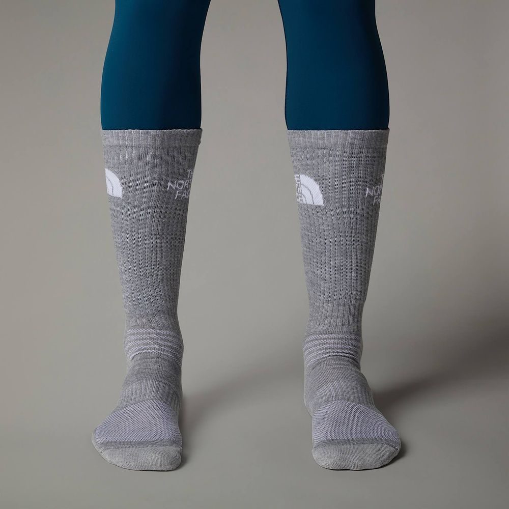MULTI SPORT CUSH CREW SOCK 3P, BLACK ASSORTED