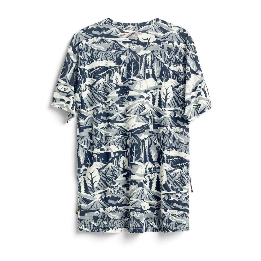 S/F Wool CaliSwe T-shirt M, Navy-Eggshell