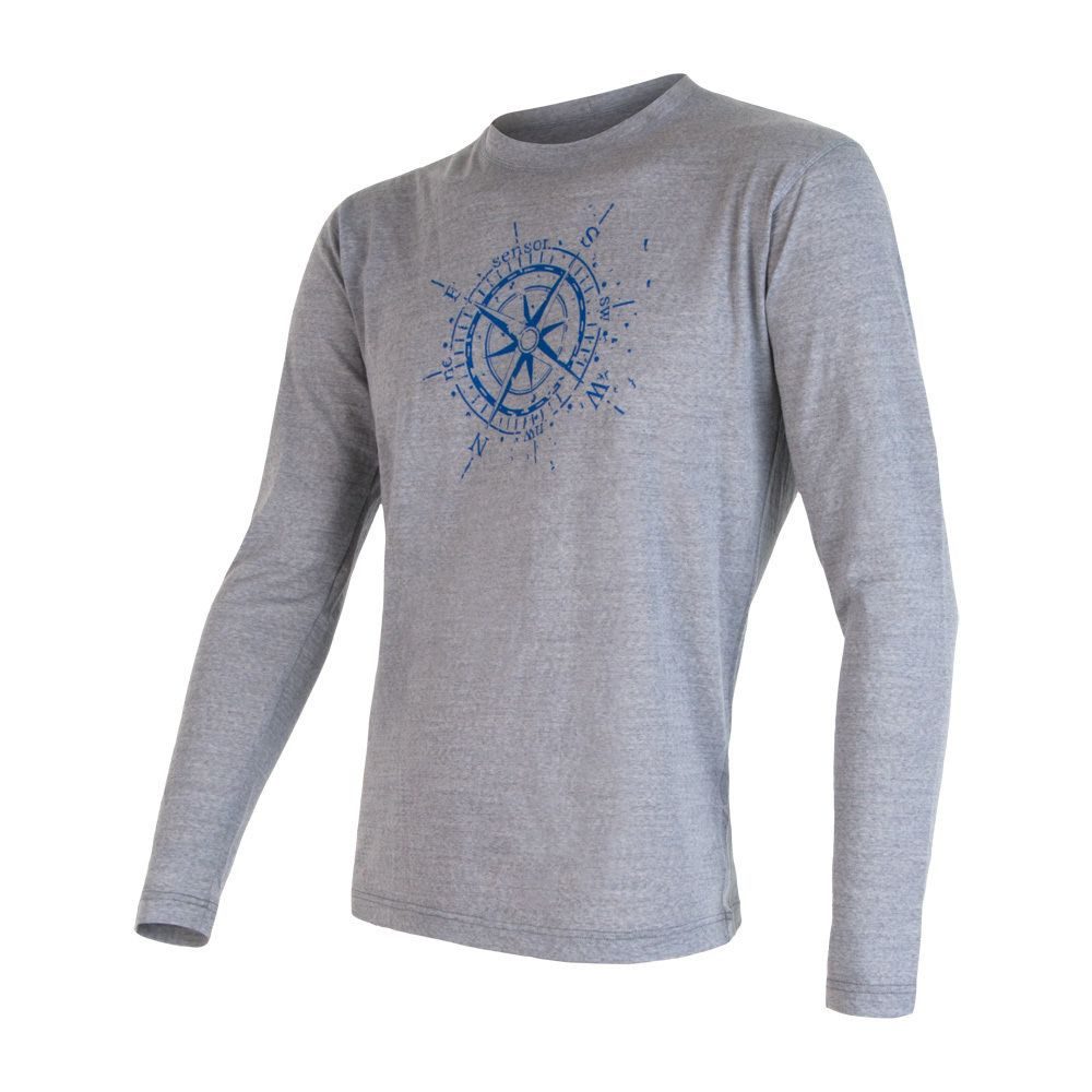MERINO ACTIVE PT COMPASS pánské triko dl.rukáv šedá