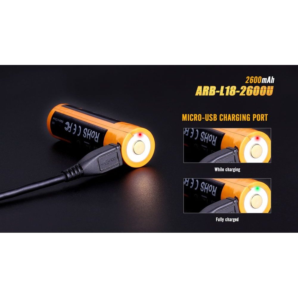 18650 2600 mAh (Li-ion) USB