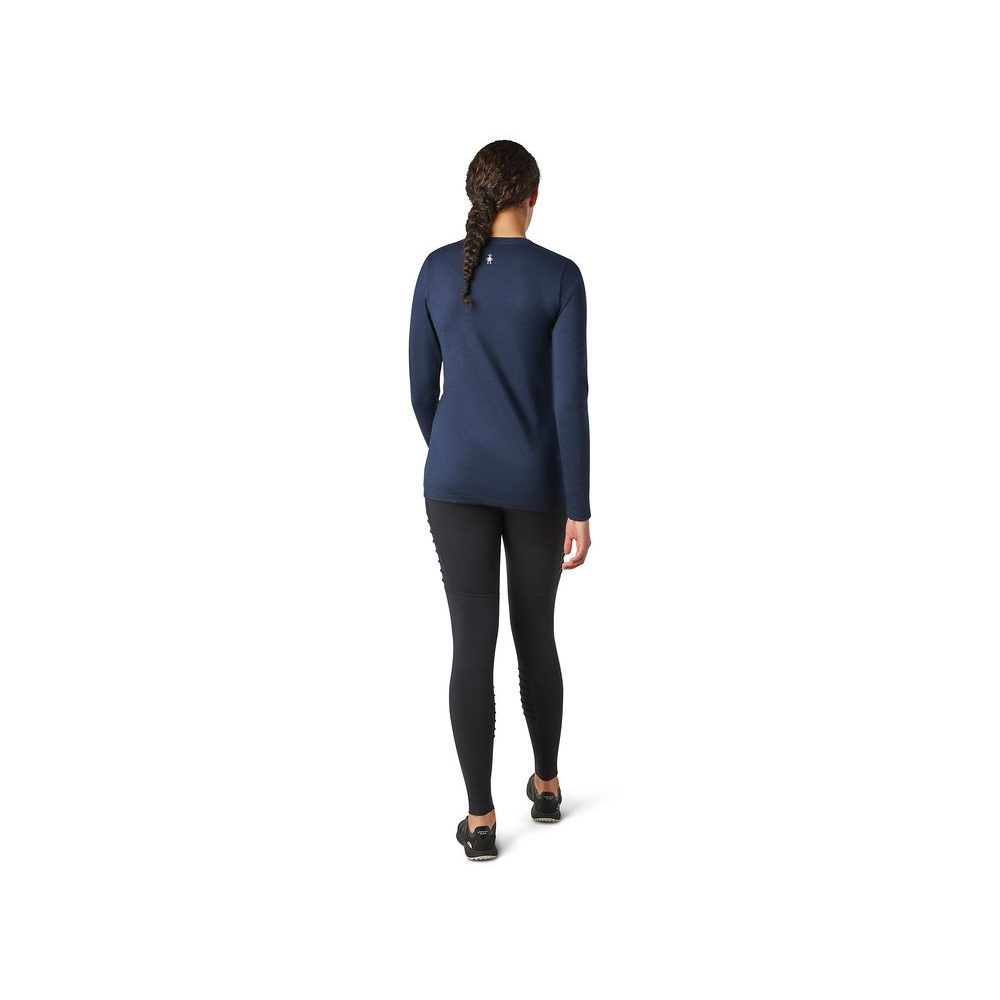 W MERINO SPORT 150 AUTUMN SUN LS GRAPH TEE deep navy