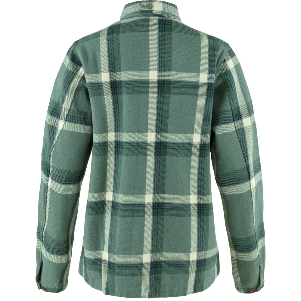 Singi Flannel Overshirt W Patina Green-Deep Patina