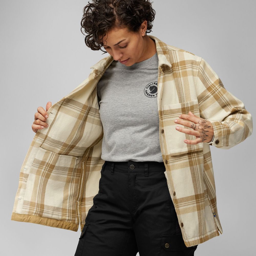Singi Flannel Overshirt W Patina Green-Deep Patina