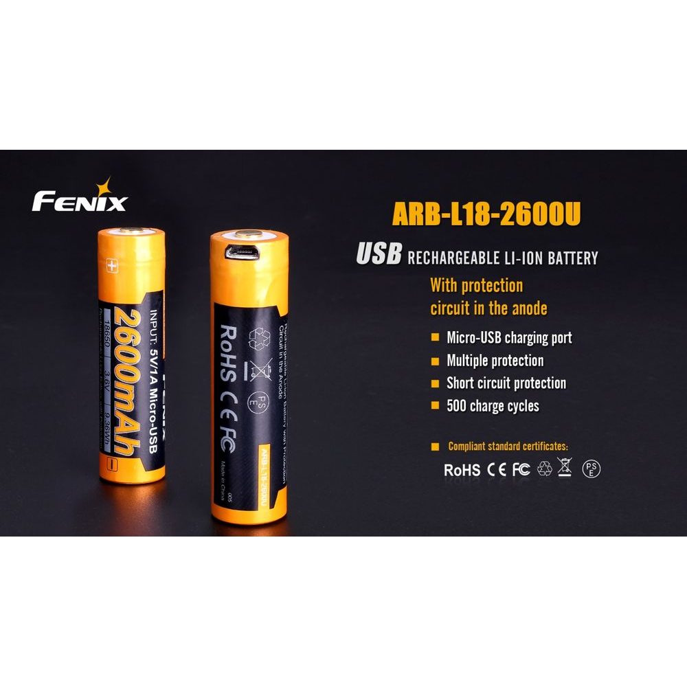 18650 2600 mAh (Li-ion) USB