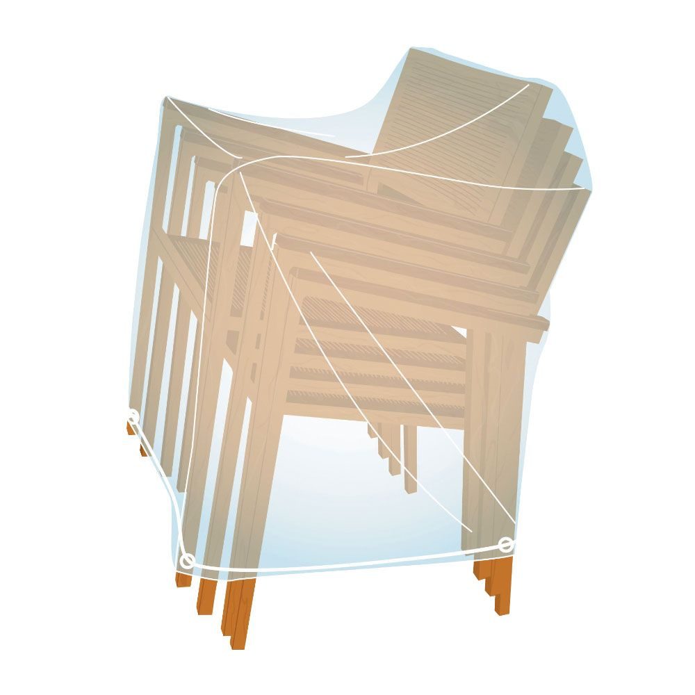 Protective cover for 4 stackable chairs