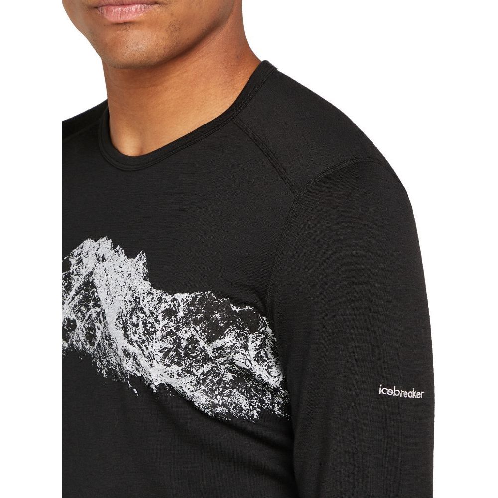 M Mer 200 Oasis LS Crewe Remarkables, BLACK