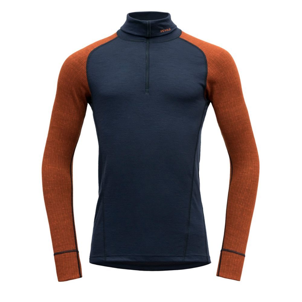 Duo Active Merino 210 Z.Neck Man, Flame/Ink
