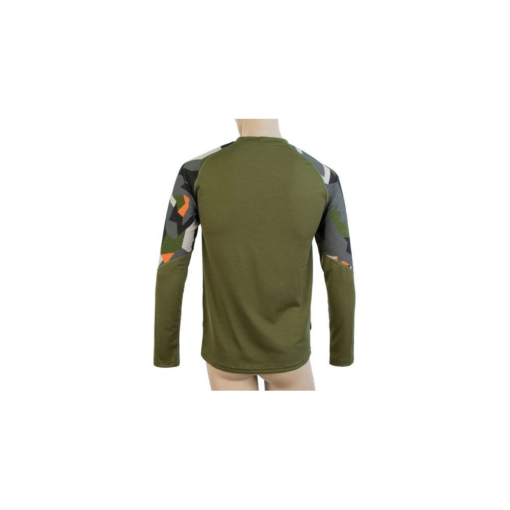 MERINO IMPRESS pánské triko dl.rukáv safari/camo