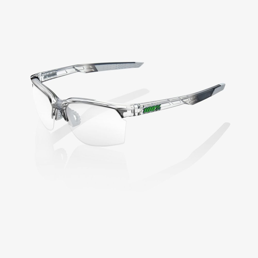 SPORTCOUPE - POLISHED TRANSLUCENT CRYSTAL GREY - GREEN MULTILAYER MIRROR LENS
