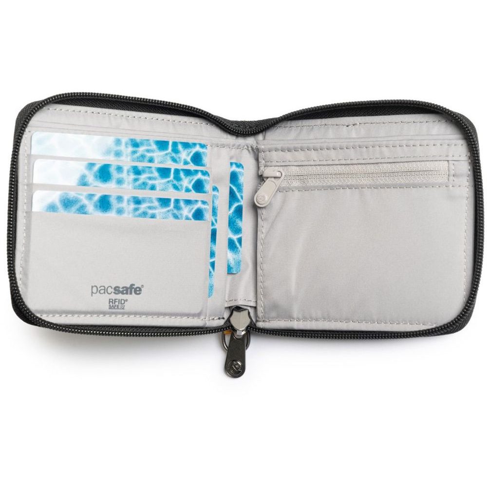 RFIDSAFE ZIP AROUND WALLET coastal blue