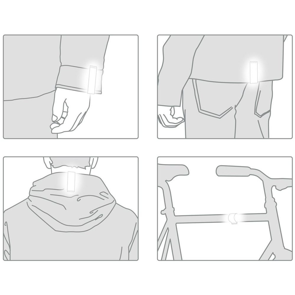 CLIP-ON REFLECTORS, černá
