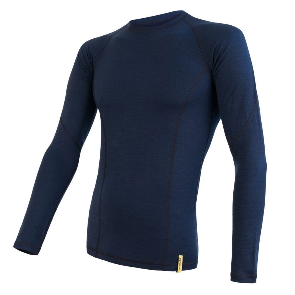 MERINO DF pánské triko dl. rukáv deep blue