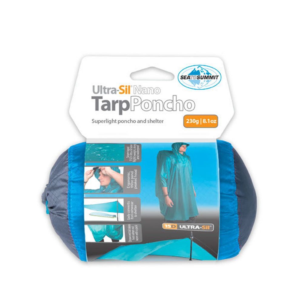 Ultra-Sil15D Nano Tarp Poncho Blue