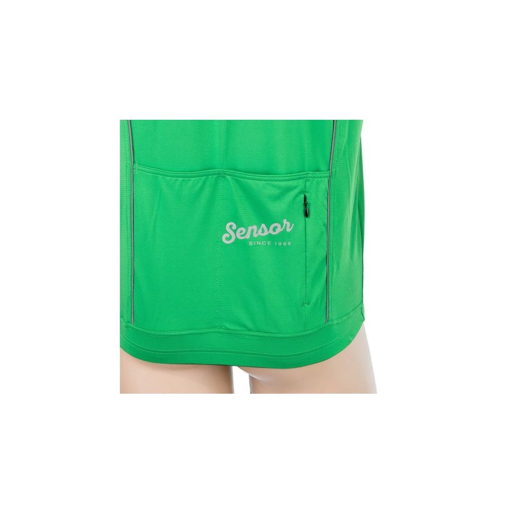 CYKLO MOTION pánský dres kr.rukáv celozip, šedá/zelená