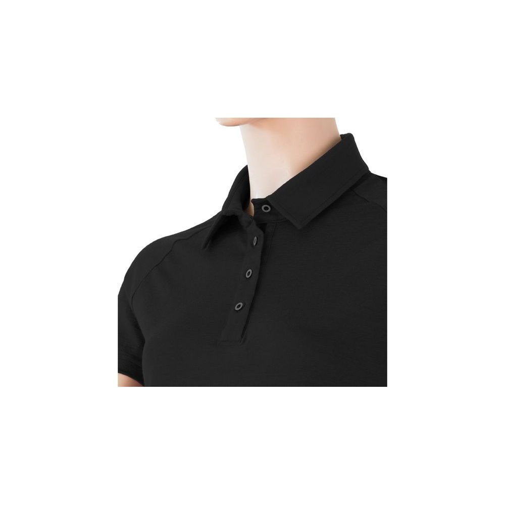 MERINO ACTIVE POLO dámské triko kr.rukáv černá