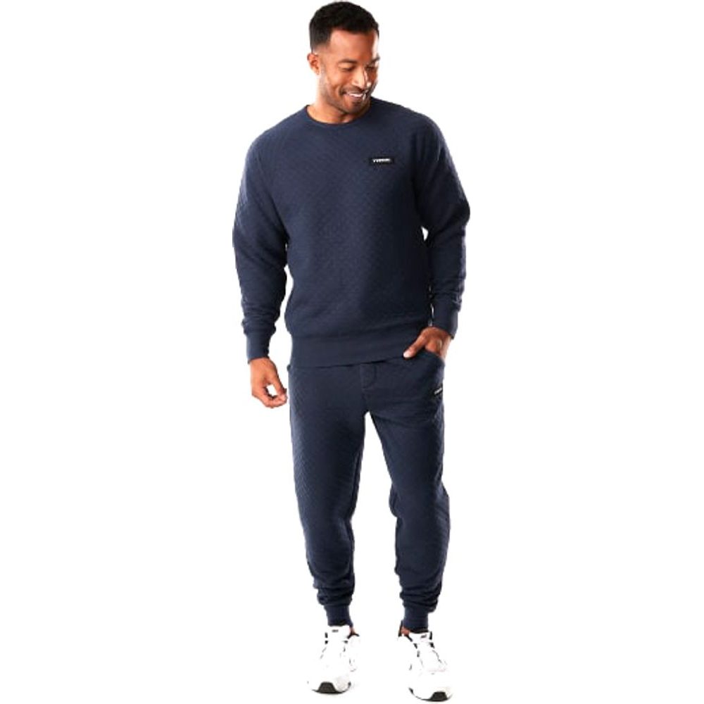 Quilted Crewneck, Tmavě modrá