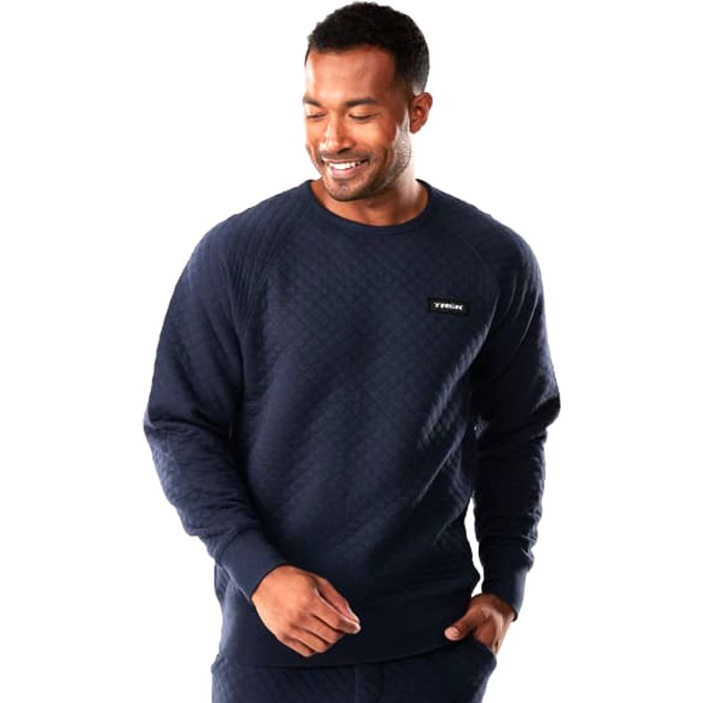 Quilted Crewneck, Tmavě modrá