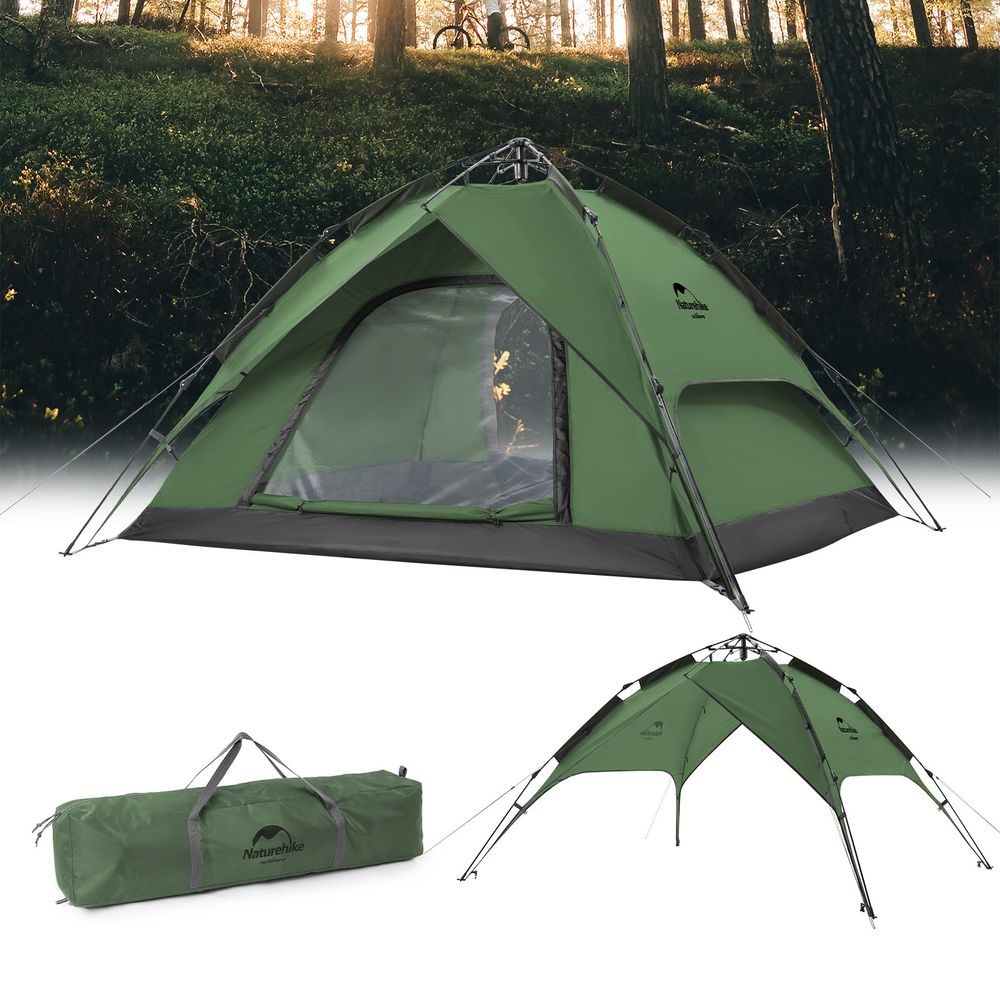 NH21ZP008-66 automatický stan zelený pro 3 osoby, 3600g