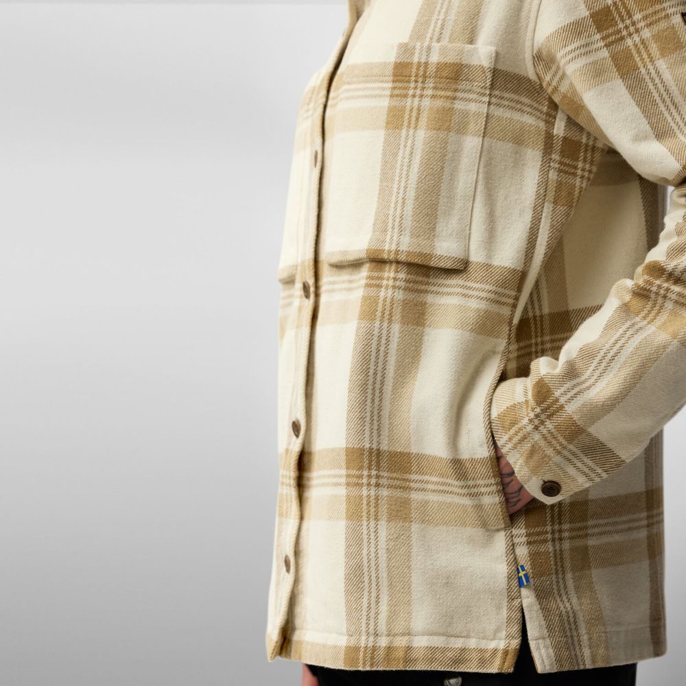 Singi Flannel Overshirt W Patina Green-Deep Patina