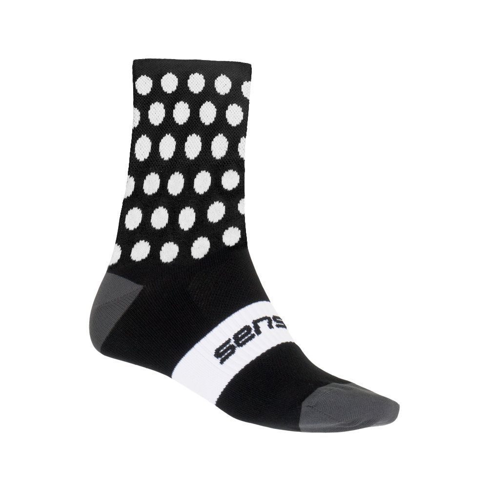 PONOŽKY DOTS černá/bílá