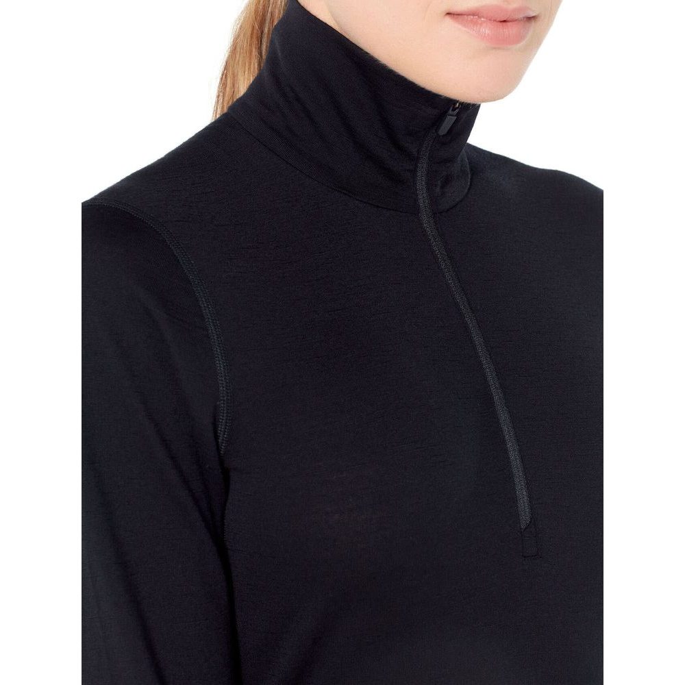 W 200 Oasis LS Half Zip, BLACK