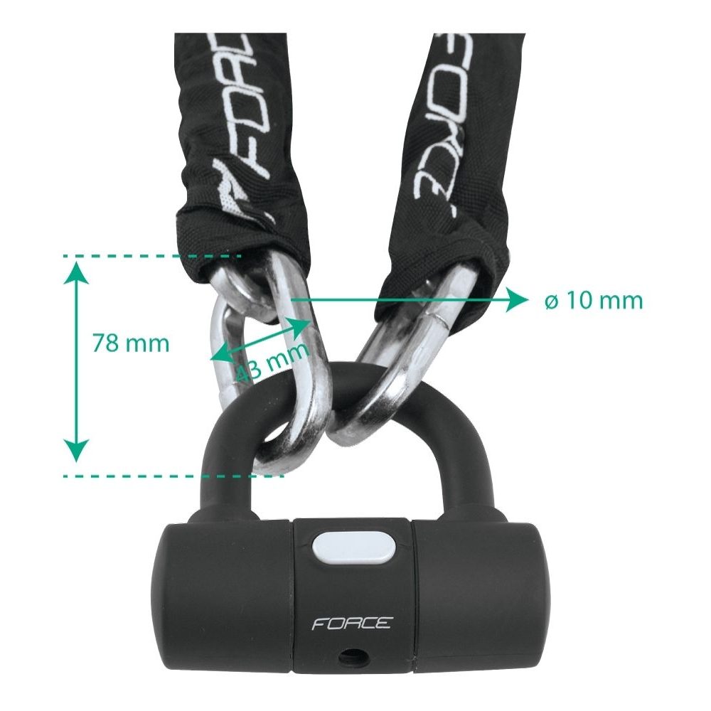 chain 100cm/10mm, black