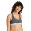 ICEBREAKER W SPRITE RACERBACK BRA - GRITSTONE HTHR