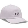 FOX W Wordmark Adjustable Hat White