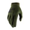 100% RIDECAMP Gloves, Army Green/Black