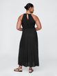 777456-01 Lněné maxi šaty Černá