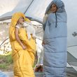 Children's growing sleeping bag C180 1100g - yellow