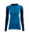 WarmWool Hood Sweater Net W, Navy Blazer / Blue Sapphire / Azure Blue