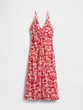 777646-01 Květované maxi šaty Červená
