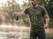 FISHING Short Sleeve T-Shirt green