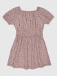 800002-01 Dětské vzorované šaty Růžová