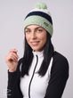 Star Pompon MÜ Khaki-Limette-Weiß