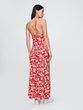 777646-01 Květované maxi šaty Červená