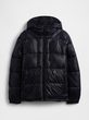 838369-00 Prošívaná oversize bunda s logem Heavyweight Černá