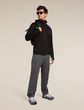 M Mer 360 Realfleece Elem LS Z Hood BLACK