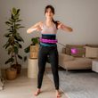 Masážní hula hoop FH01 se závažím fialová