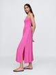 Strečové maxi šaty Růžová