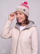 Norrak Pompon MÜ Beige-Weiss-Pink