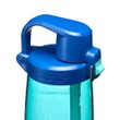 Straw bottle 700 ml, Blue Aqua w/Dark Blue Cap