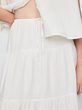 Mušelínová maxi sukně Bílá