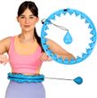 Masážní hula hoop FH01 se závažím modrá