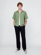 Lněná košile Zelená