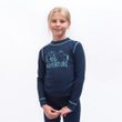 DOUBLE FACE SET ADVENTURE dětský triko dl.rukáv + spodky deep blue