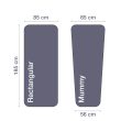 Silk Sleeping Bag Liner grey mummy