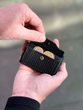 Wallet Click & Slide Coin Pocket - leather Diagonal Carbon Black