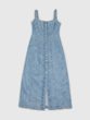 785616-00 Džínové maxi šaty Modrá